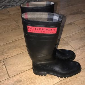 Burberry rain boots
